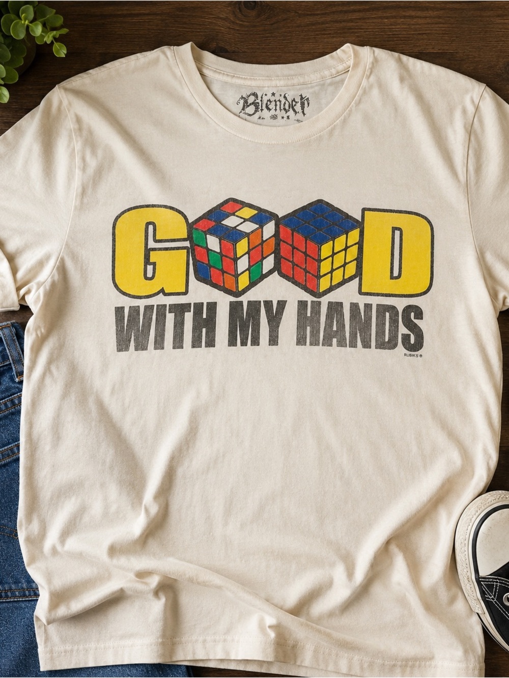 “Retro Rubik’s Cube Graphic Tee Vintage Style Pop Culture Shirt”